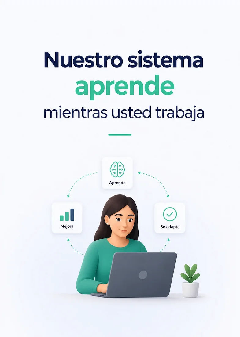 Nuestro sistema aprende mientras usted trabaja